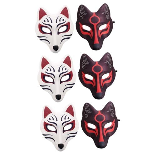 BESTYASH 6 Stk Fuchs Maske halloween costume halloween kostüme gesichtsmaske halloween costume halloween halloween-masken ball ball masken Fuchs-Cosplay Cosplay-Zubehör Party-Requisiten Eva von BESTYASH