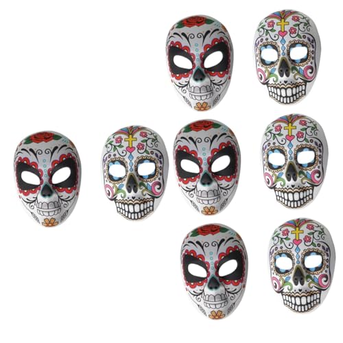 BESTYASH 8 Stk Maskerade Maske halloween dekoration halloween-dekoration Tag der Toten liefert schwarze Maskerade dino Tod Halloweenkostüm Gesichtsbedeckung tag der toten maske Horror-Maske von BESTYASH