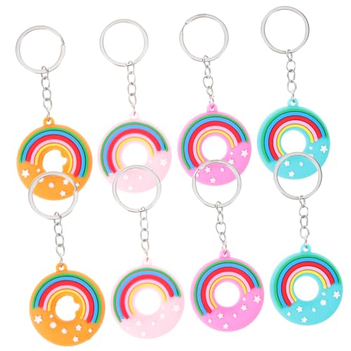 BESTYASH 8 Stück Teiliges Donut Schlüsselanhänger Bunter PVC Schlüsselring mit Doppelseitigem Regenbogen Design Leichte Cartoon Schlüsselanhänger für Tasche Rucksack Dekoration BESTYASH 8 Stück Teiliges Donut Schlüsselanhänger Bunter PVC Schlüsselring mit Doppelseitigem Regenbogen Design Leichte Cartoon Schlüsselanhänger für Tasche Rucksack Dekoration von BESTYASH