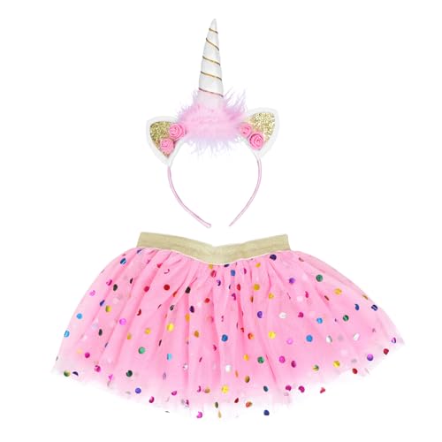 BESTYASH Ballettröckchen faschingskostüme karnawal kostium für faschingskostüme Kinderkostüme Tutus für Mädchen Tutu-Rock für geschichtetes Tutu Polyester Rosa von BESTYASH