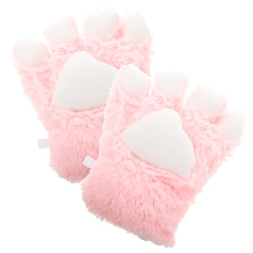 BESTYASH Cosplay Katzenpfoten Handschuhe üsch Krallenhandschuhe Für Warme Katzenpfoten Mitten Ideal Für Halloween Und Kostümpartys Handfläche von BESTYASH