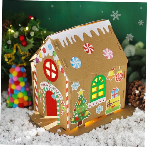 BESTYASH DIY Weihnachtsdeko Kinderhaus Bastelset Gestaltetes Weihnachts Puppenhaus ohne Beleuchtung Kreatives Handarbeitsset für Mädchen Fantasie und Geschicklichkeit BESTYASH DIY Weihnachtsdeko Kinderhaus Bastelset Gestaltetes Weihnachts Puppenhaus ohne Beleuchtung Kreatives Handarbeitsset für Mädchen Fantasie und Geschicklichkeit von BESTYASH