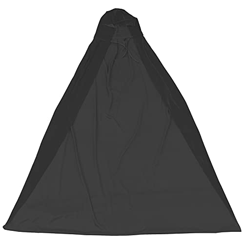 BESTYASH Cosplay Umhang Halloween Zauberer Cape 150cm Bühnendekoration Party Wear Schwarz Unisex von BESTYASH