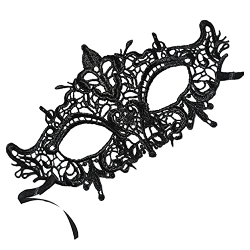 BESTYASH Exquisite Schwarze Spitzen Maske Für Damen Elegante Masquerade Maske Für Halloween Karneval Und Tanzveranstaltungen Ideal Als Kostümzubehör Für Maskenbälle Und Partys von BESTYASH