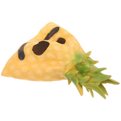 BESTYASH Fruchtmaske Maskerademasken Obst Stirnbänder Ananas-Masken zu Halloween Halloween-Obstkostüm Ananas-Kopfstück Masken verkleiden Cosplay-Partyhut Obst-Cosplay-Hut Emulsion Yellow von BESTYASH