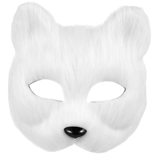 BESTYASH Fuchs Maske Für Halloween Halbe Gesichtsmaske Für Kostümpartys DIY Maskerade Requisite Ideal Party Gastgeschenk Oder Für Kreative Verkleidungen Vielseitig Einsetzbar von BESTYASH