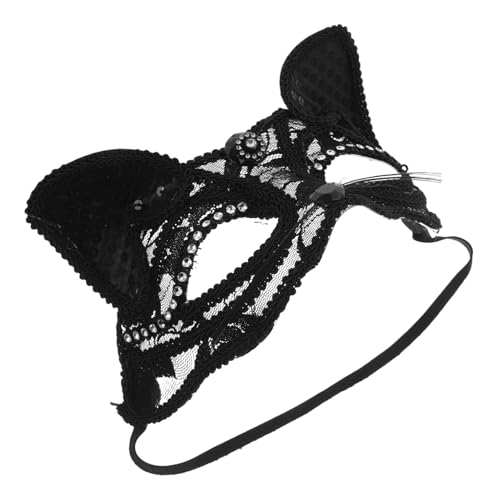 BESTYASH Fuchs Maske Halloween-maske Maske Halloween Masken Maskenkostüme Für Frauen Spitzenmaske Maskerademaske Für Mädchen Maskerade-masken Für Frauen Maskerade Masken Plastik Black von BESTYASH