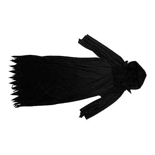 BESTYASH Halloween Cosplay Kleidungsstück Schwarze Kapuzenrobe Festival Kostü Für Damen Und Herren Unisex Masquerade Outfit Für Mottopartys Und Halloween Veranstaltungen von BESTYASH