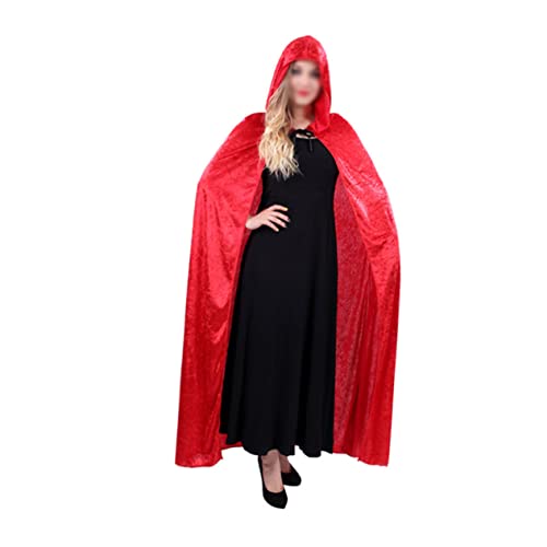 BESTYASH Halloween Kapuzenmantel Umhang Für Erwachsene Roter Zauberer Umhang Kostüm Für Cosplay Und Maskeraden Perfektes Halloween Kostüm Für Hexen Und Vampir von BESTYASH