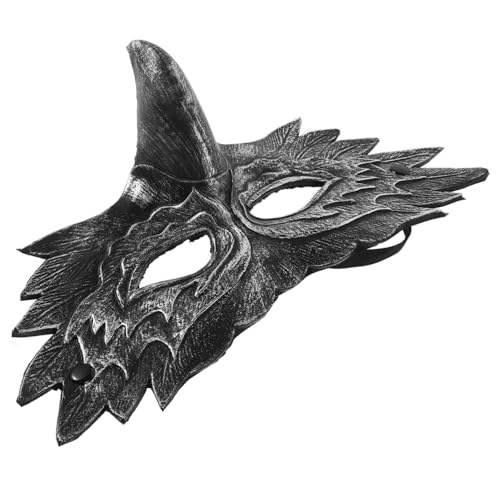 BESTYASH Halloween- Tiermasken Für Erwachsene Halbmaske Tierische Kostüm Adler Maskerade Vogel Cosplay-requisiten Party-cosplay-requisite Pu- Silver von BESTYASH