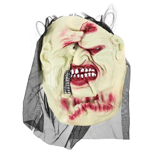 BESTYASH Halloween-Zombie-Gesicht Masken funkeln Maskerade Dekorationen halloween mask halloweenmaske Festivalmaske Gesichtsmaske Halloween-Gesichtsabdeckung Grusel-Cosplay Emulsion von BESTYASH