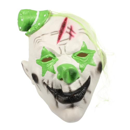 BESTYASH Halloween-clown-maske Karnevals-clown-masken Halloween-clown-gesichtsmaske Erwachsenenmaske Halloween-maske Halloween-clown-kostüm Gruselige Clownmasken Partymasken Emulsion Green von BESTYASH