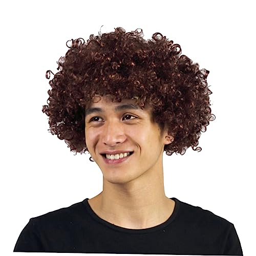 BESTYASH Halloween-perücke Clown-kostüm Disco-Afro-perücken Clown-Outfit Karnevale Tun So, Als Würden Sie Spielen Clown Verkleiden Sich Accessoires Explosion Perücke Frisur-Cosplay Brown von BESTYASH