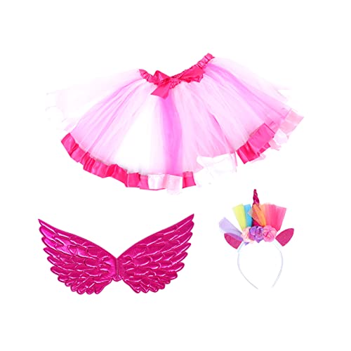 BESTYASH Kinderparty Kostüm Set Mit Lustigem Tüllrock Und Kopfbedeckung Ideal Für Mädchen Glitzer Design Farbenfrohes Outfit Für Geburtstagsfeiern Und Karneval von BESTYASH