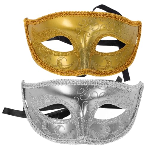 BESTYASH Kunststoff Halbmaske Für Halloween Und Maskerade Party Maske Für Männer Und Frauen Lustige Kostüm Accessoires Für Karneval von BESTYASH