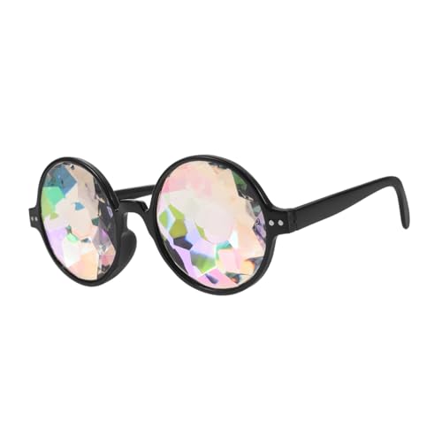 BESTYASH Mosaik Brille Robuste Kaleidoskop Partybrille Für Fasching Und Rave Stilvolles Design Glänzendem Spaßbrille Für Erwachsene Und Ideal Als Brillen Zubehör Für Feiern von BESTYASH