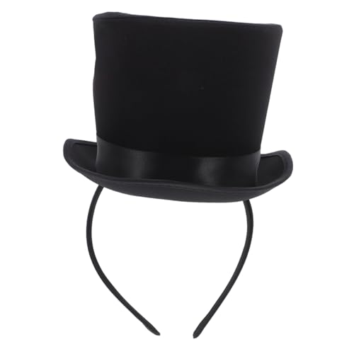BESTYASH Schwarzer Kleiner Zylinderhut Banquet Hut Leicht und Komfortabel Festliche Kopfbedeckung Bühnenkostüm Fasching Halloween Zubehör BESTYASH Schwarzer Kleiner Zylinderhut Banquet Hut Leicht und Komfortabel Festliche Kopfbedeckung Bühnenkostüm Fasching Halloween Zubehör von BESTYASH