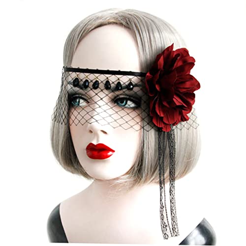 BESTYASH Schwarzes Spitzenveil Kopfschmuck Für Frauen Elegante Maske Für Halloween Karneval Und Partys Halbe Gesichtsmaske Mit Romantischem Design Für Kostüme Und Besondere von BESTYASH