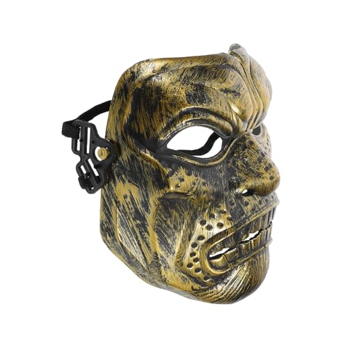 BESTYASH Spartanische Maske Unsterbliche Maske Gold- und Silbermaske 300 Warriors Mask Junge Maske Cosplay-Maske Krieger Maske Cosplay-Männermaske Bühnenauftritt Rittermaske Plastik Golden von BESTYASH