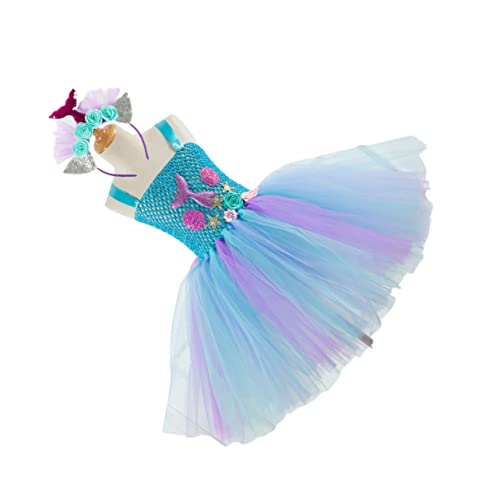 BESTYASH Mädchen Tutu Rock Meerjungfrau Kostüm Kleid Für Party Und Mädchen Größe 10-12 Jahre Polyester Hd93430 von BESTYASH