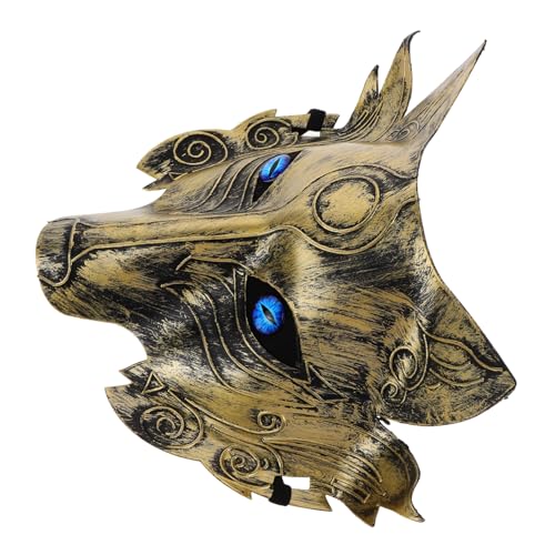 BESTYASH Werwolf-maske Tierische Hülle Abschlussball Maske Fuchsmaske Japanische Maske Wolf-cosplay-maske Halloween-party-maske Wolf Kostümzubehör Tierkostüm-maske Therische Maske Pvc von BESTYASH