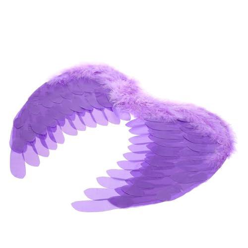 BESTYASH künstliche Federflügel Feenflügel für Erwachsene Engel-Halloween-Kostüm Kostüm Flügel kinderkostüme igelkostümkinder attraction Cosplay -Requisiten Engelsflügel Dekoration Violet von BESTYASH