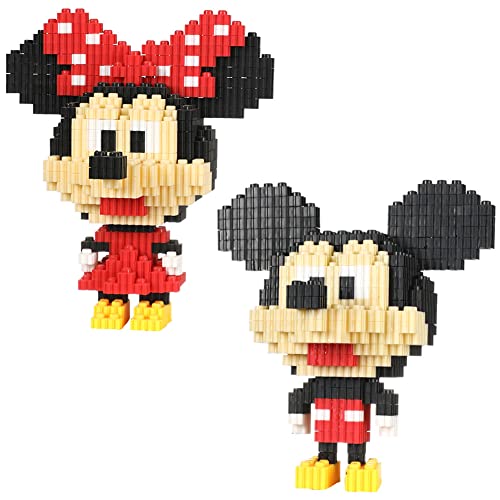 Miniatur Bausteine Puzzle, Cartoon Nano Baustein, Minnie Building Blöcke Kinder Bausteine Mini DIY Gebäude Lernspielzeug Nette 3D Modell Bausteine für Kinder Geburtstags Geschenk von BESTZY