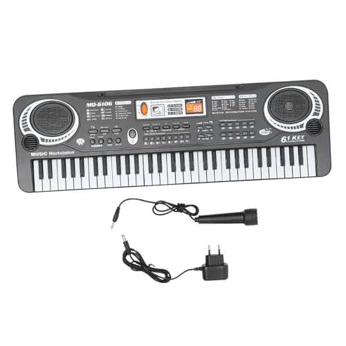 1 Satz Elektronische Orgel Für Kinder Entzückendes Tastaturspielzeug Musikalisches Spielzeug Für Kinder E-Piano Mit 61 Tasten Exquisites Klavierspielzeug Musikspielzeug Abs Black BESTonZON von BESTonZON