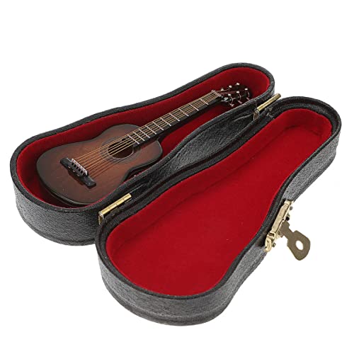 1 Satz Gitarrenmodell Spielzeug für Kinder Kleinkind-Ukulele Kinder Mini-Spielzeug Klassische Gitarre Classical Guitar Mini-Gitarre Miniatur-Gitarren-Dekor Kupferkabel Coffee BESTonZON von BESTonZON