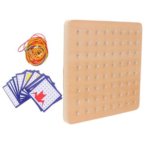 1 Satz Holzspielzeug Grafisches Geoboard Kindergarten Lernspielzeug Puzzle-Spielzeug Mathe-lernspielzeug Lernspielzeug Für Kinder Lernspielzeug Für Kleinkinder Colorful Hölzern BESTonZON von BESTonZON