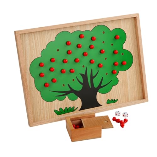 BESTonZON 1 Satz Lehrmittel Zum Apfelzählen Apfelnummer Apfelbaumspielzeug Aus Holz Lehrreich Rätsel Für Kleinkinder Passendes Spielzeug Lernspielzeug Aus Holz DIY Baum Puzzle Green Hölzern von BESTonZON