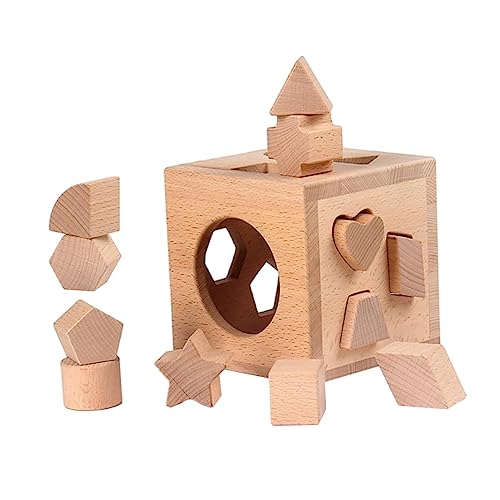 BESTonZON 1 Set Form Puzzle Box Spielzeug Kinder Tylonal Geometrie Sortierspiele Geometrisches Würfelspiel Geometrische Kognitive Blöcke Kreative Geometrische Blöcke Kinder von BESTonZON