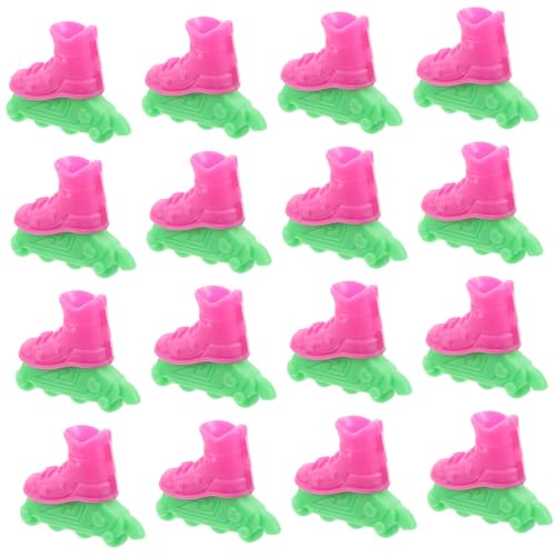 BESTonZON Niedliche Mini-Rollschuhe für Puppenhaus 10 Sets Dekorative Schuhe für Jungen und Mädchen Rollenspiele Robustes Material Vielseitig Einsetzbar für Verschiedene Puppen von BESTonZON