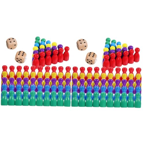 100 STK Stück Spielfiguren Für Brettspiele Schach Dame Schachmarker Ketten-dreieck-Spiel Zubehör Für Brettspiele Brettspielfiguren Schachspiele Schachbrett Spielmarke Rätsel Holz BESTonZON von BESTonZON