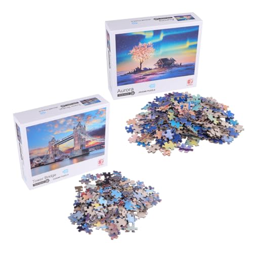 1000 Stück Puzzle für frühes pädagogisches Lernen Kinder Puzzle rätselbuch Kinder Landschaft Puzzles Denksport-Rätsel zum Selbermachen kinderspielzeug Puzzle-Spielzeug für Kinder BESTonZON von BESTonZON