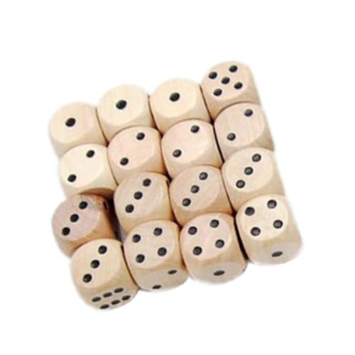 10St hölzerne Hofwürfel filges roll The dice laufstall Spielzeug holzsteckwürfel Toy Waldkuchendekorationen Würfel mit den Zahlen 1-6 Holzwürfel Würfel mit sechs Seiten Bambus BESTonZON von BESTonZON