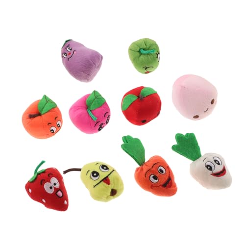 10st Hand-fingerpuppen-Spielzeug Daumenpuppe Fingerpuppen Für Kleinkinder Monsterpuppe Spielzeug Zum Geschichtenerzählen Welpenfigur Fingerpuppen Für Kinder Obst Plüschtier Stoff BESTonZON von BESTonZON