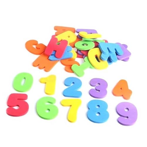 2 Sätze Lernspielzeug Für Kinder Badespielzeug Buchstaben Badeaufkleber-Spielzeug Schaumbadnummern Früherziehungsspielzeug Badewanne Spielzeug Buchstabenpuzzle Aus Schaumstoff BESTonZON von BESTonZON