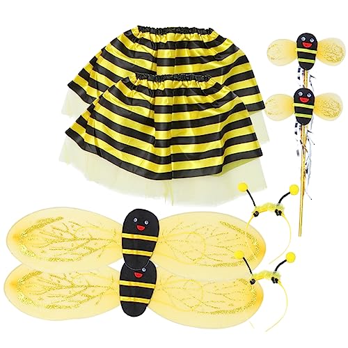 2 Sets Kleine Biene Requisiten Stirnband Kinder Kleider Kostüm Für Kinder Cosplay Bienenflügel Biene Cosplay Flügel Requisiten Kinderkleidung Leistung Bienenflügel BESTonZON von BESTonZON