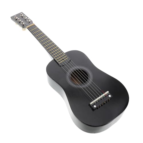 23 Kinder Gitarre Ukulele-Gitarre für Kinder Ukulele für Kinder Musikinstrumente, Spielzeug Kinder-Ukulele kinderinstrumente Kinder musikinstrumente Holzgitarre Bambus Black BESTonZON von BESTonZON