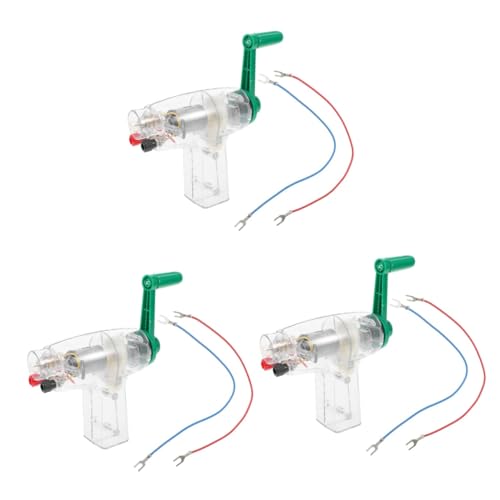 3st Handgenerator DIY-generatormotor Wissenschaftliches Experimentierset Früherziehungsgerät Spielzeug Für Wissenschaftliche Experimente Handkurbelgeneratoren Plastik Transparent BESTonZON von BESTonZON