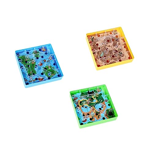 BESTonZON 3st Schatzsuche-Labyrinth-Spielzeug Lernspielzeug Für Kinder Kinderspielzeug Puzzle-Labyrinth-Spielzeug Aktivität Fördert Spielzeug Balance-übungsspielzeug Plastik von BESTonZON