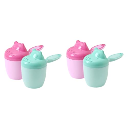 4 Stück Shampoo-Becher Für Kinder Dusche Für Babywanne Sprinkler Für Kinder -duschbecher Cartoon-spülbecher Haarspüler Für Babys Zubehör Für Babywannen Pp Wiederverwendbar BESTonZON von BESTonZON