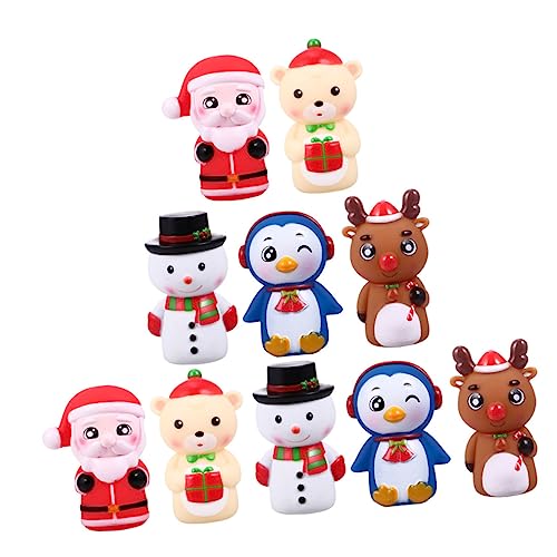 40 STK Weihnachtsfingerpuppe weihnachtsgeschenkideen für Kinder Weihnachtliche Geschenkideen für Kinder Mini-Weihnachtsmann-Figuren Badespielzeug für Kinder im Alter von 4-8 Jahren BESTonZON von BESTonZON