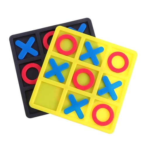 6 Kisten xo Schach Puzzlespiel Lernspielzeug für Kinder brettspiele für Kinder sankastenspielsachen Toy Nullen und Kreuze Spiel Tabletop-Strategiespiel Umweltfreundlicher Kunstharz BESTonZON von BESTonZON