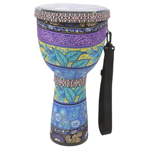 Afrikanisches Musikinstrument Trommel Spielzeug Für Kinder Afrikanische Schlagtrommel Percussion-kompakttrommel Bunte Handtrommel Kinder Frühes Musikspielzeug Djembe Blue PVC BESTonZON von BESTonZON