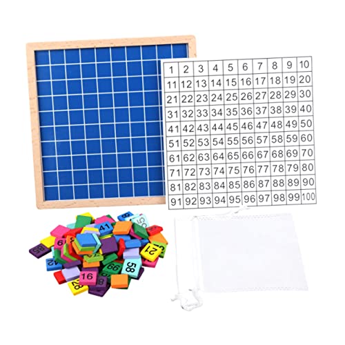 BESTonZON 1 100 Pairing Digital Board Kidcraft-spielset Spielzeug Für Rätsel Puzzles Für Kinder Kinderpuzzle Digitales Puzzle Mathe-lehrmittel Hölzern Colorful von BESTonZON