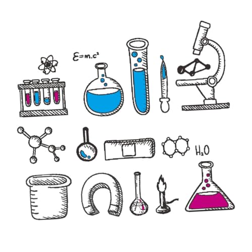 BESTonZON 1 Blatt Aufkleber Für Laborwissenschaftler Wandaufkleber Aus Vinyl Aufkleber Für Chemische Werkzeuge Für Auto Stoßstange Notebook Becher Aufkleber Für Klassenzimmer von BESTonZON