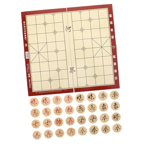 BESTonZON 1 Box Chinesisches Schachbrett Chinesisches Schachbrett Klappschachbrett Chinesische Brettspiele Chinsee Schach China Schach Holz von BESTonZON