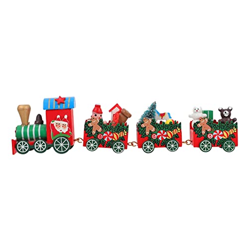 BESTonZON 1 Box Holzeisenbahn Weihnachts Basteldekoration Desktop Dekoration Weihnachts Bastelornamente Weihnachtsdekoration Party Dekoration Weihnachts Cartoon Ornamente Mini von BESTonZON